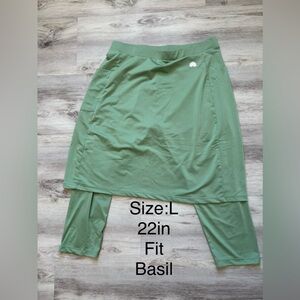 Basil Green Skirted Leggings Set - Women